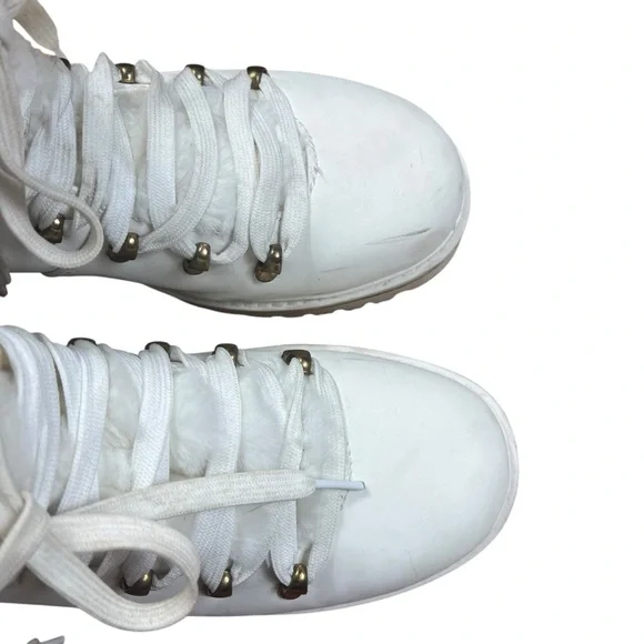 BAMBOO White Lace-Up Fur Winter Boots - Picture 10 of 10